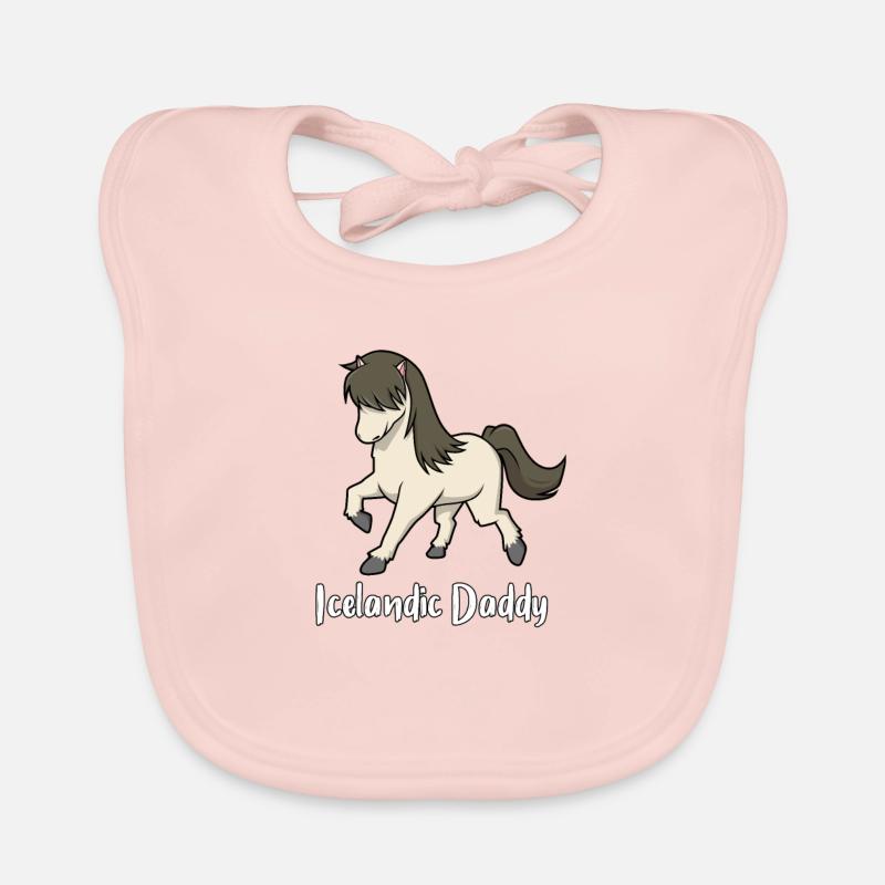 Horse lovers - Icelandic Daddy Organic Baby Bibs