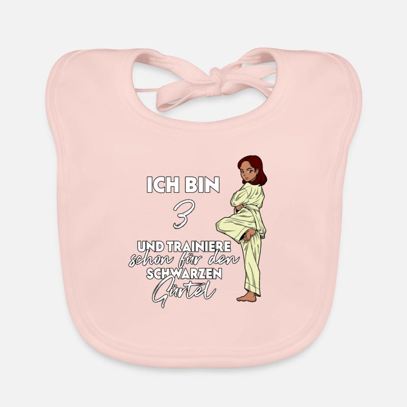 Ich bin 3 - Mädchen Karate Baby Bio-Lätzchen