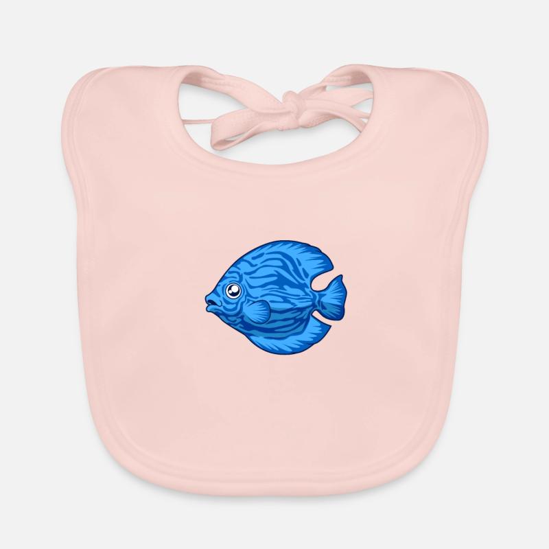 Kawaii discus fish Organic Baby Bibs