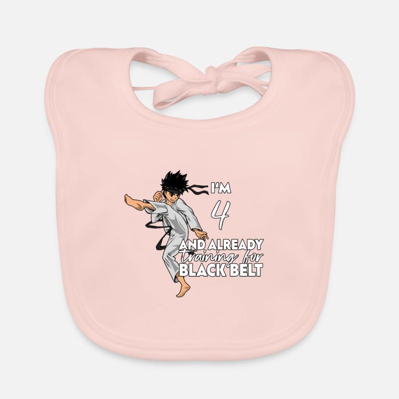 I'm 4 - Boy Karate Organic Baby Bibs