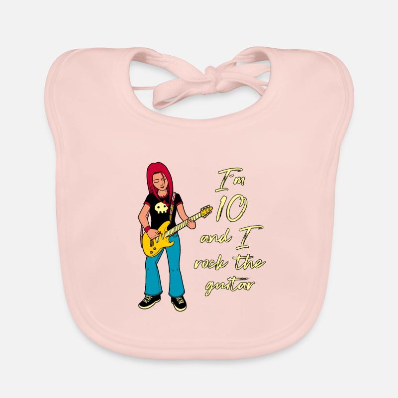 I’m 10 - Guitariste Bavoir bio Bébé