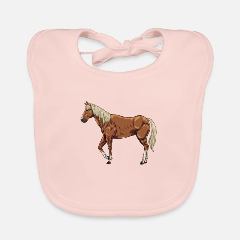 Dessin d’un Haflinger Bavoir bio Bébé