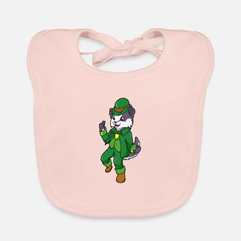 Lutin de blaireau - Blaireau de St Patrick Bavoir bio Bébé