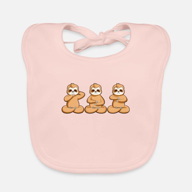 Three sloths at Reiki Organic Baby Bibs