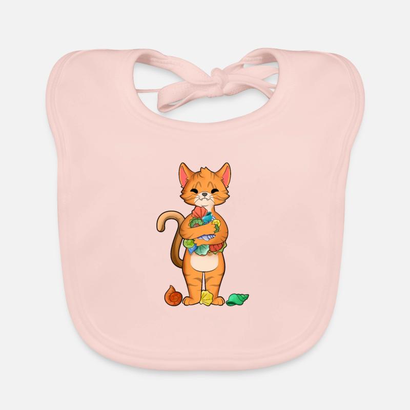 Shell collector cat Organic Baby Bibs