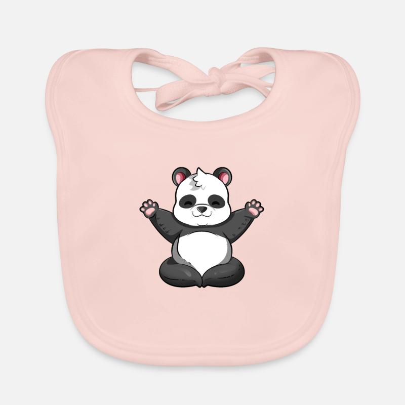 Panda de dessin animé Bavoir bio Bébé