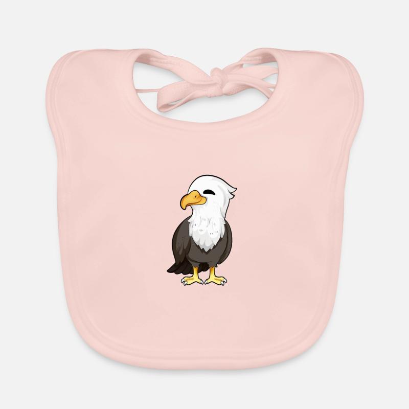 Kawaii Pygargue à queue blanche Bavoir bio Bébé