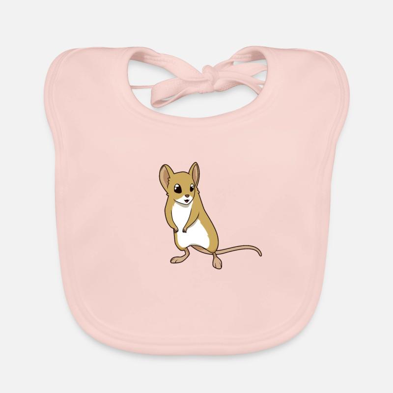 Kawaii grasshopper mouse Organic Baby Bibs