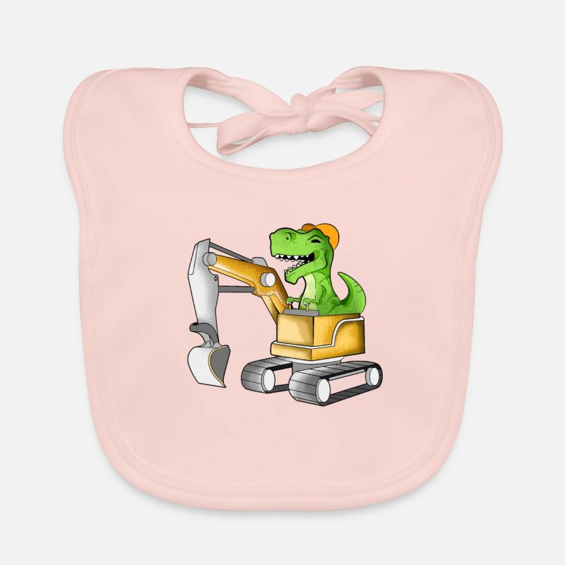 TREX drives excavator driver Organic Baby Bibs