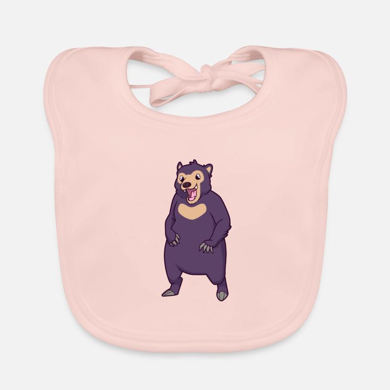 Ours malais Kawaii Bavoir bio Bébé