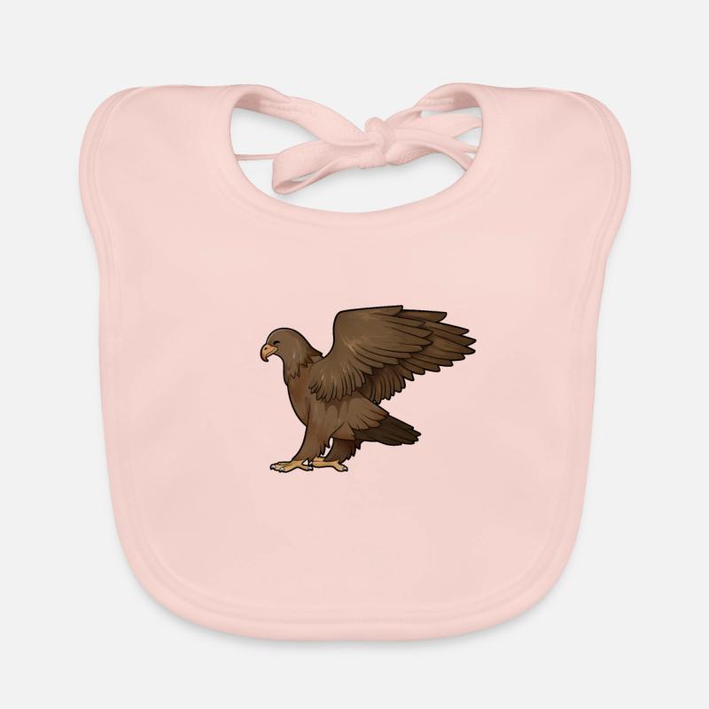Zeichnung eines Steinadler Baby Bio-Lätzchen