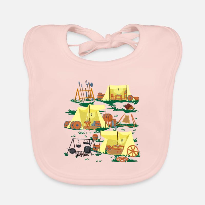 Medieval Camp - Medieval Camping Organic Baby Bibs