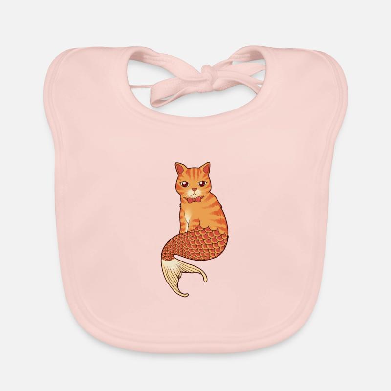 La sirène des chats - Bavoir bio Bébé - rose