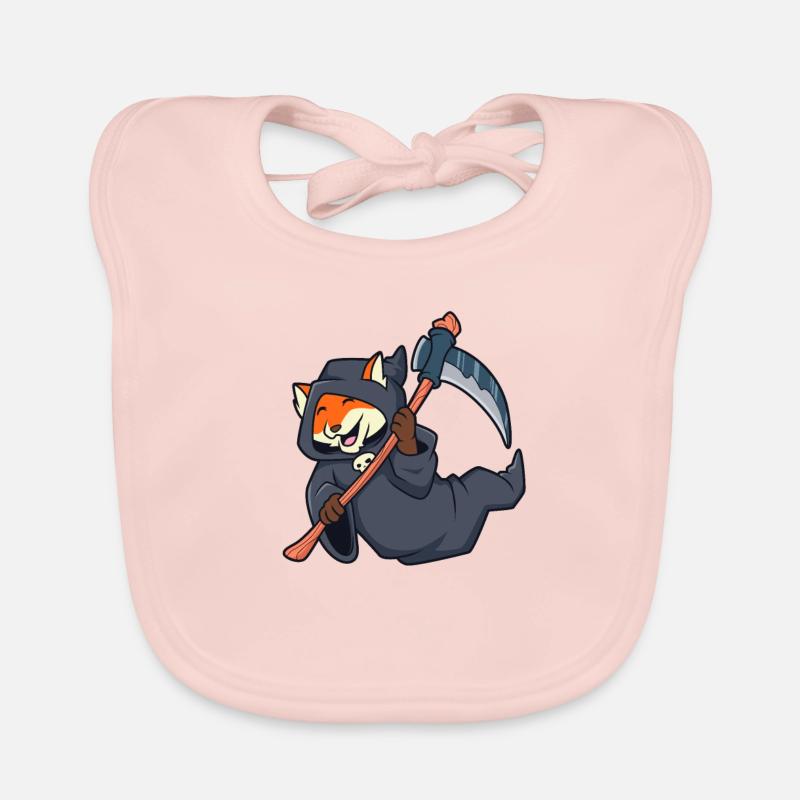 Niedlicher Fuchs Sensenmann Baby Bio-Lätzchen