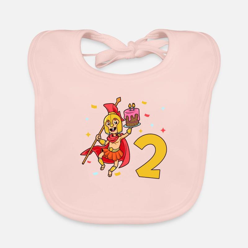 Mit Spartaner - Kinder Geburtstag 2 Jahre Baby Bio-Lätzchen