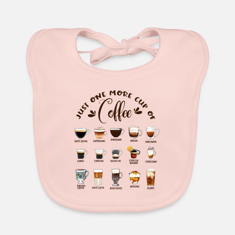 Noch eine Tasse Kaffee - Kaffeearten - Baby Bio-Lätzchen - Rose