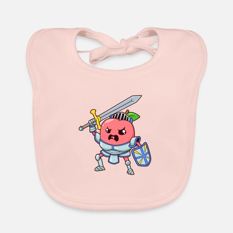 RPG Character - Paladin - Peach Organic Baby Bibs