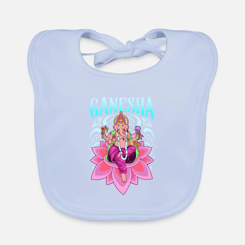 Hindu God - Ganesha Organic Baby Bibs