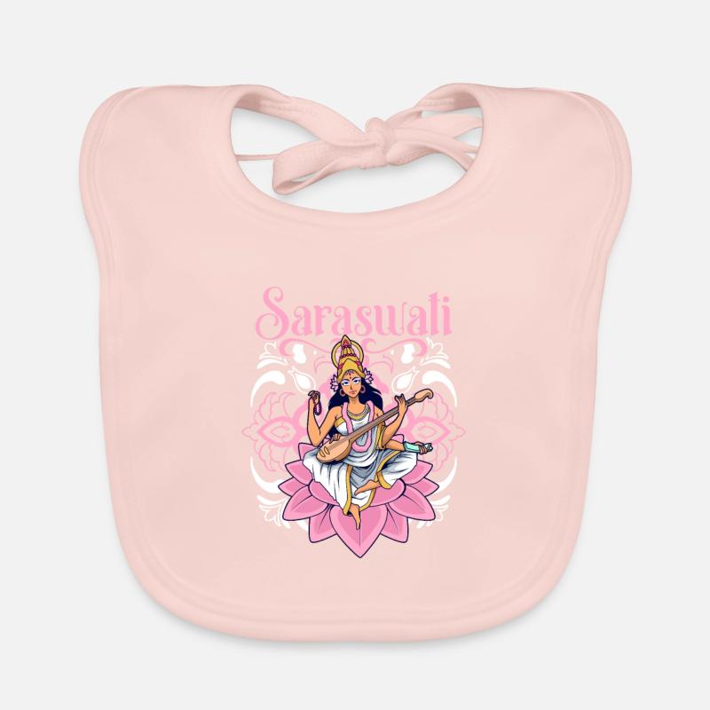 Dieu hindou - Saraswati Bavoir bio Bébé