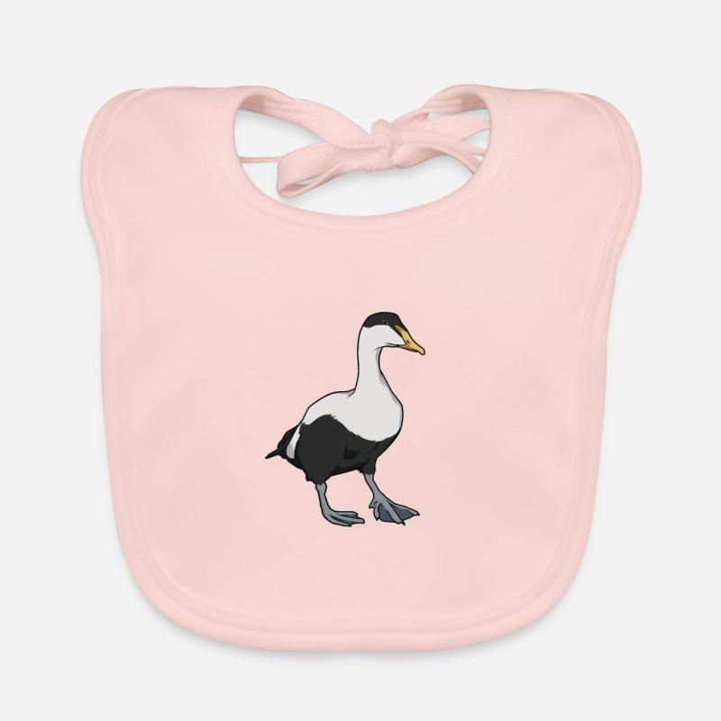 Dessin d’un eider Bavoir bio Bébé