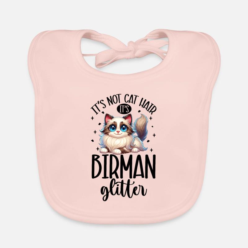 Katzen Glitzer - Birma Baby Bio-Lätzchen