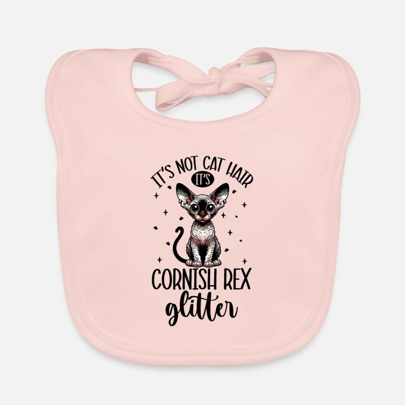 Cats Glitter - Cornish Rex Organic Baby Bibs