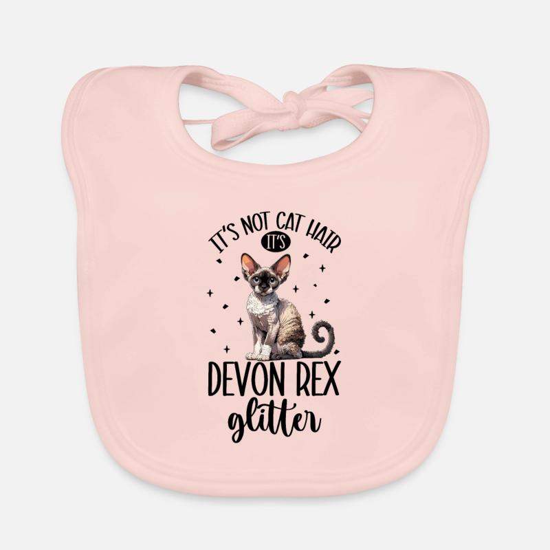 Katzen Glitzer - Devon Rex Baby Bio-Lätzchen