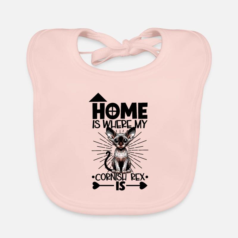 Zuhause - Cornish Rex Baby Bio-Lätzchen