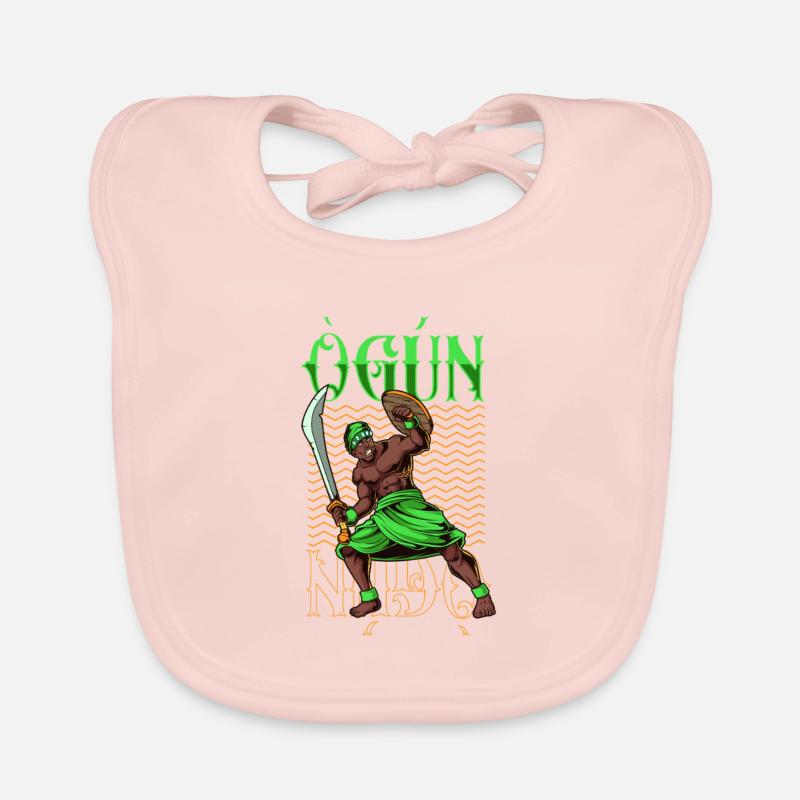 Yoruba Gott - Ogun Baby Bio-Lätzchen