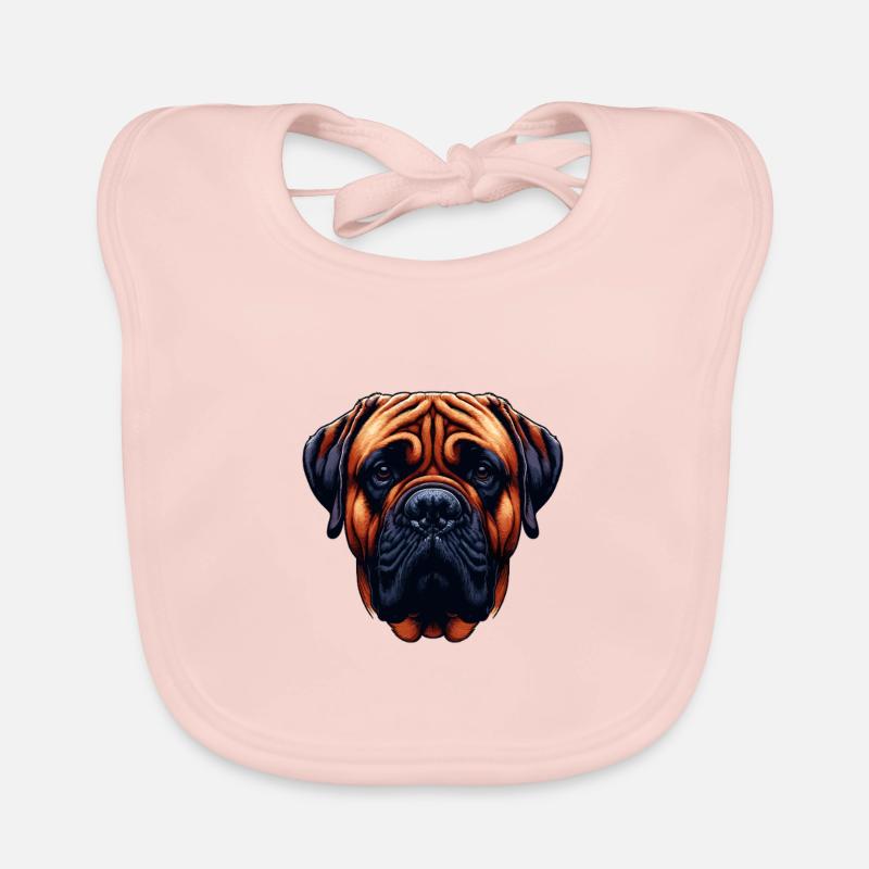 Visage de chien - Bullmastiff Bavoir bio Bébé