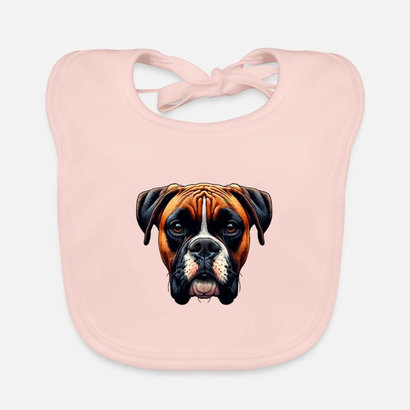 Dog Face - Boxer Organic Baby Bibs