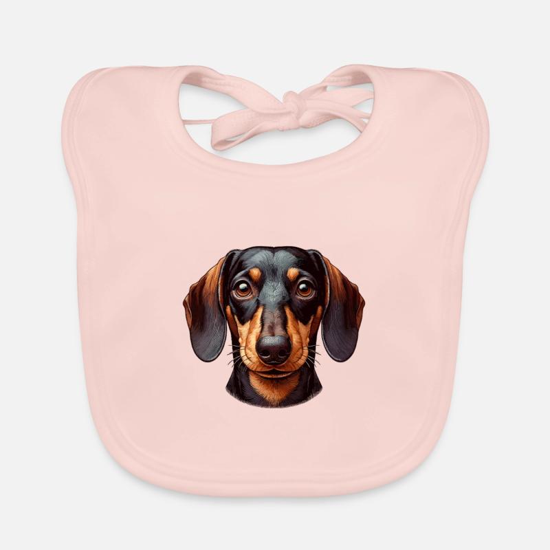 Visage de chien - Teckel Bavoir bio Bébé