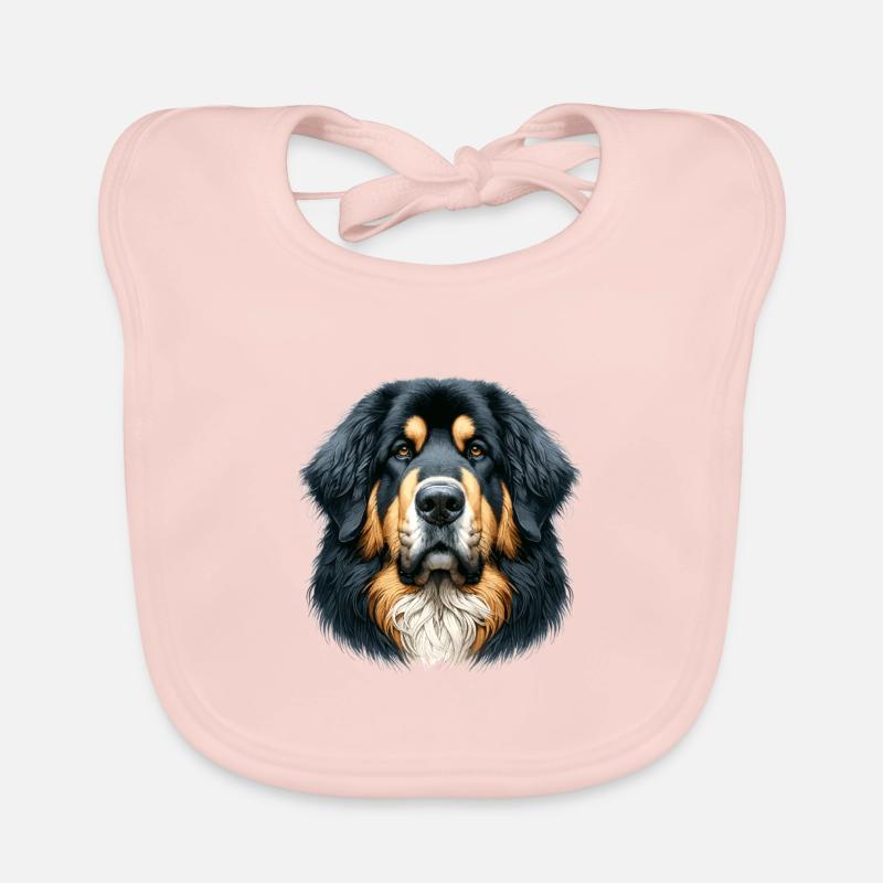 Visage de chien - Dogue du Tibet Bavoir bio Bébé