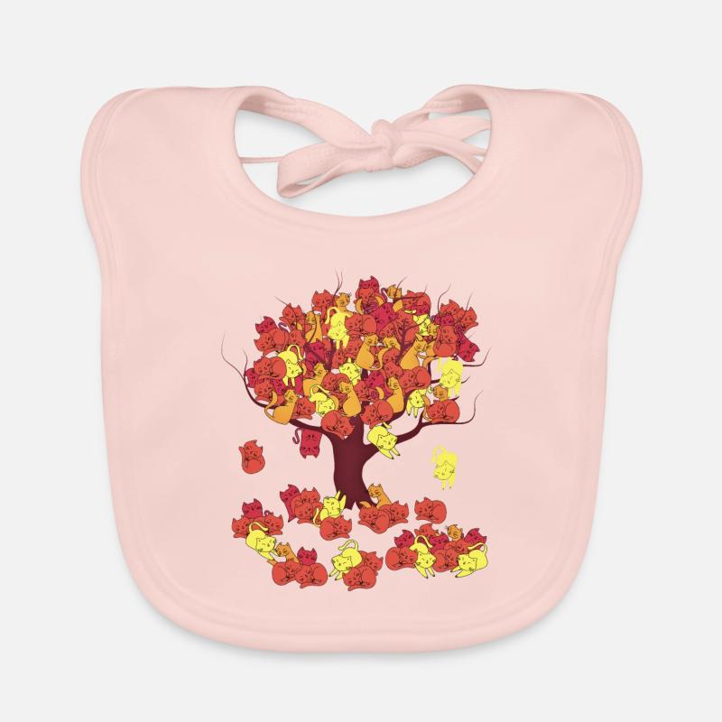 Arbre en Automne perdant ses Feuilles de Chat Bavoir bio Bébé