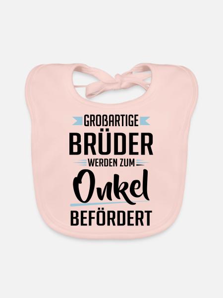 Großartige Brüder werden zum Onkel befördert - Baby Bio-Lätzchen - Rose - Vorne