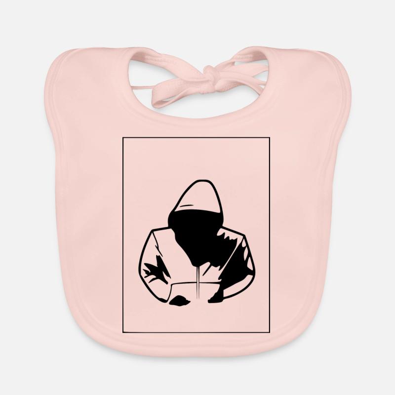 coton ouaté noir Bavoir bio Bébé