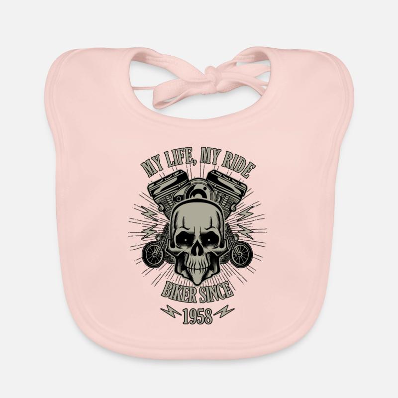 Gift for Biker - built in 1958 Organic Baby Bibs