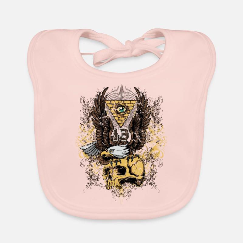 aigle crâne 13 illuminati Bavoir bio Bébé