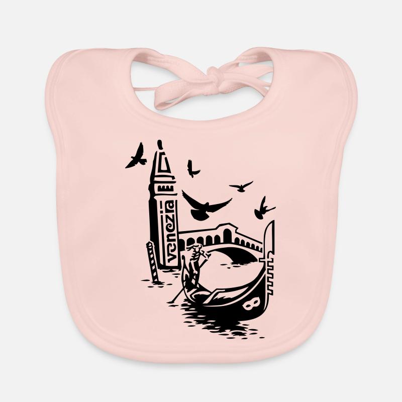 Venedig - Baby Bio-Lätzchen - Rose