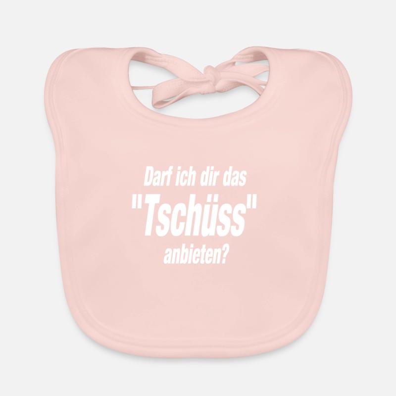 Darf ich dir das "Tschüss" anbieten? Geschenkidee Baby Bio-Lätzchen