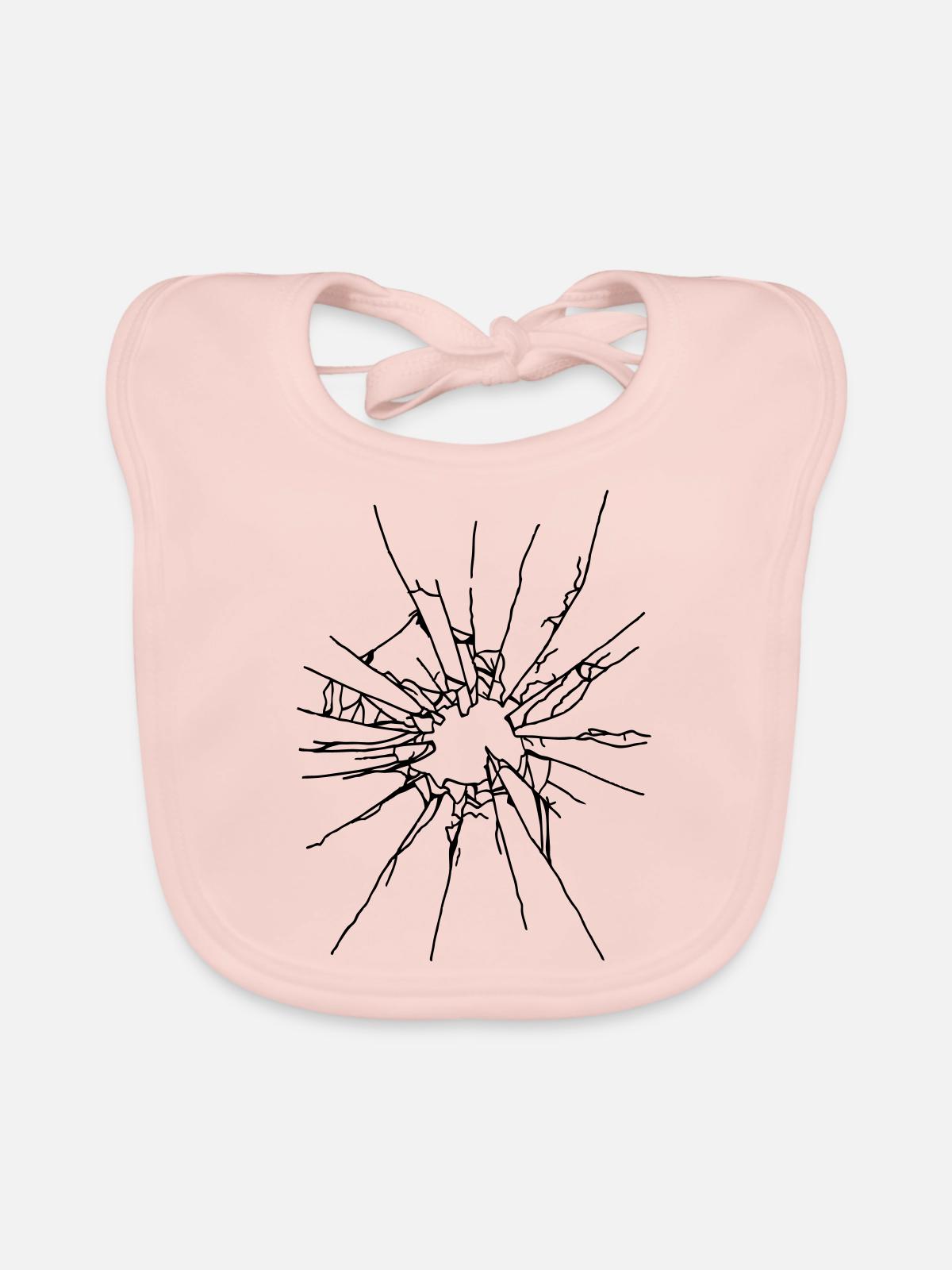 broken glass - Baby Bio-Lätzchen - Rose - Vorne