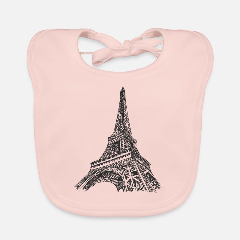 eifel tower Organic Baby Bibs