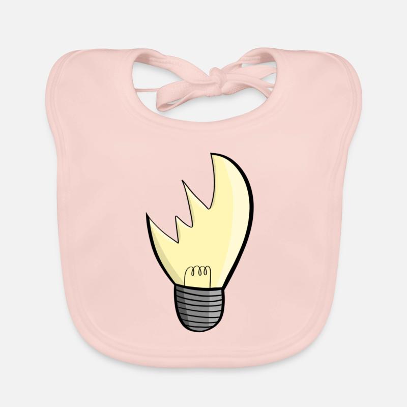 Light Bulb Lamp Bulb Light Broken Destroyed Organic Baby Bibs
