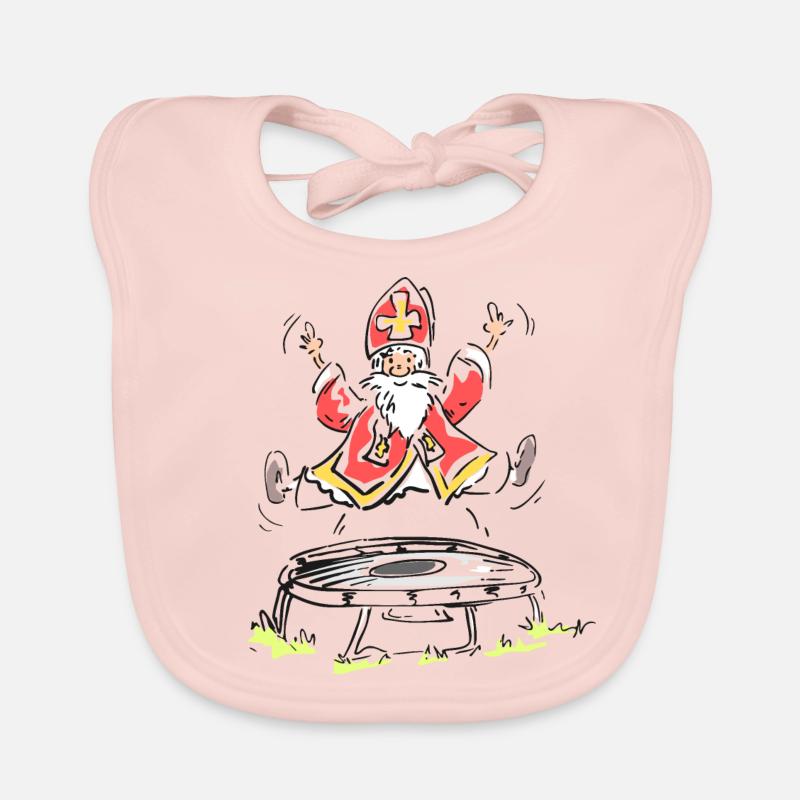 Sinterklaas on trampo Organic Baby Bibs