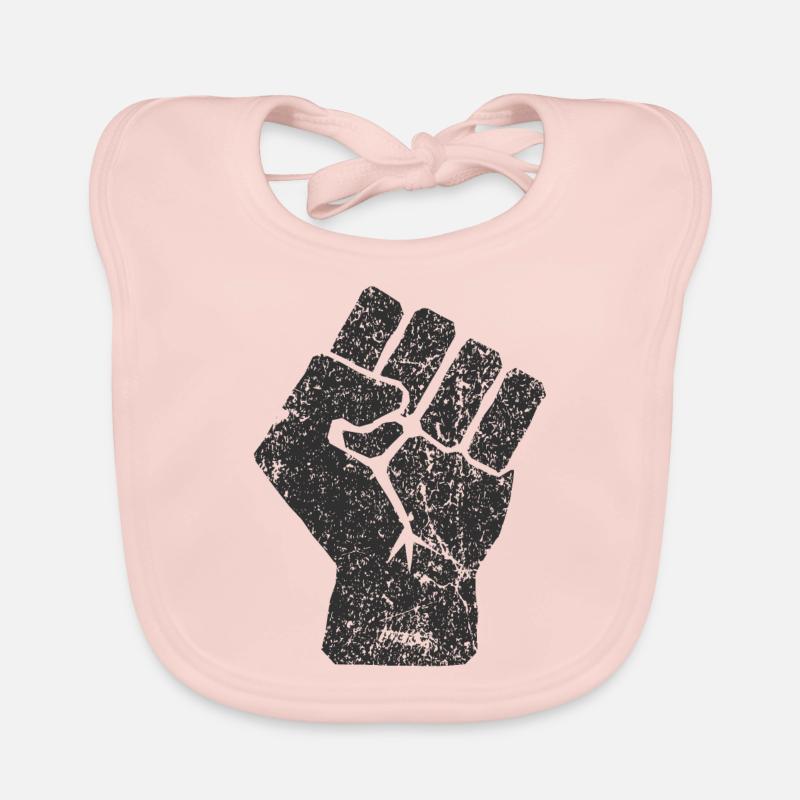 Erhöhte Faust Symbol Baby Bio-Lätzchen