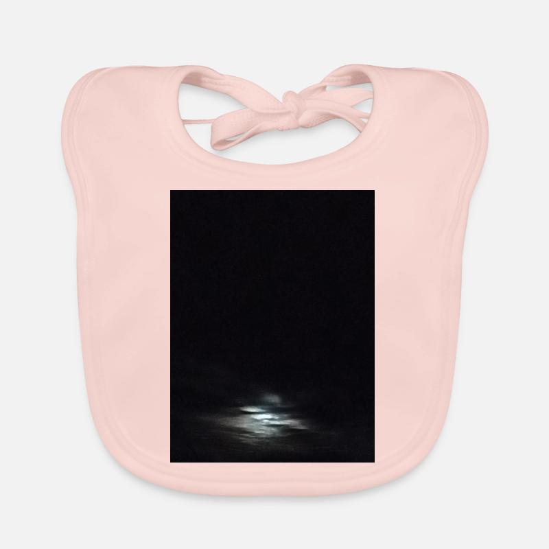 Night Clouds Light Dark Sky Organic Baby Bibs