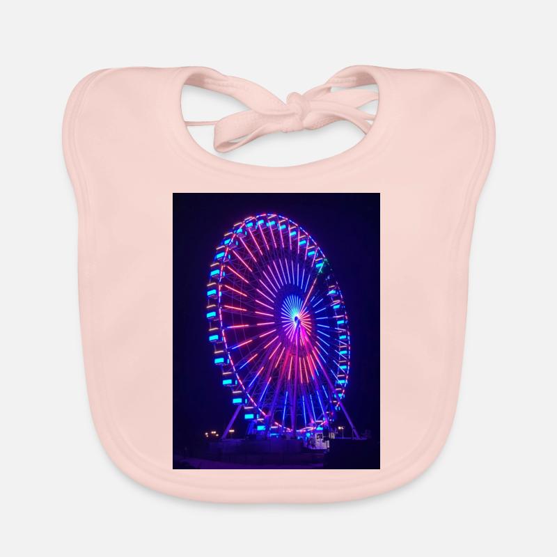 Grande roue de grömitz - Bavoir bio Bébé - rose