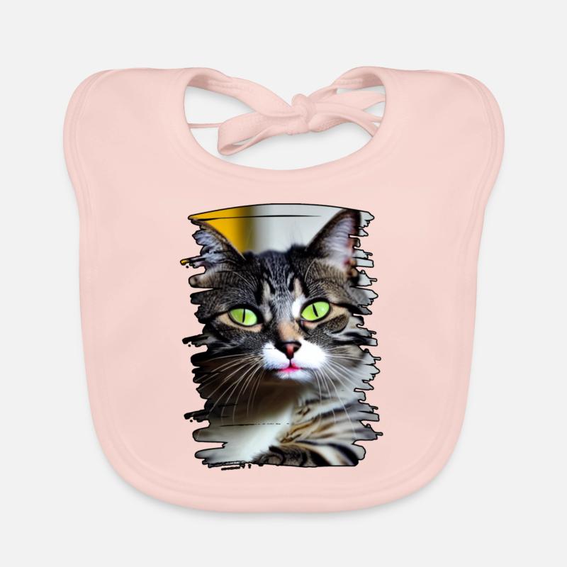 Visage de chat Bavoir bio Bébé