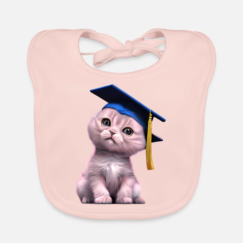 Bachelor Katze Schulabschluss Studium Absolvent Baby Bio-Lätzchen