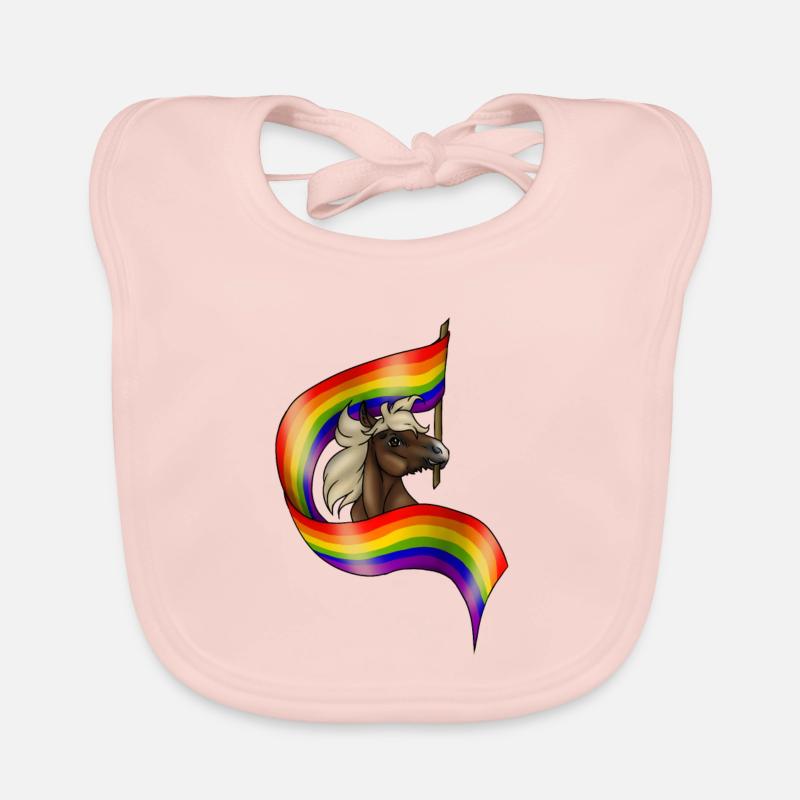 REGENBOGEN - Phoenix mit Prideflag Baby Bio-Lätzchen